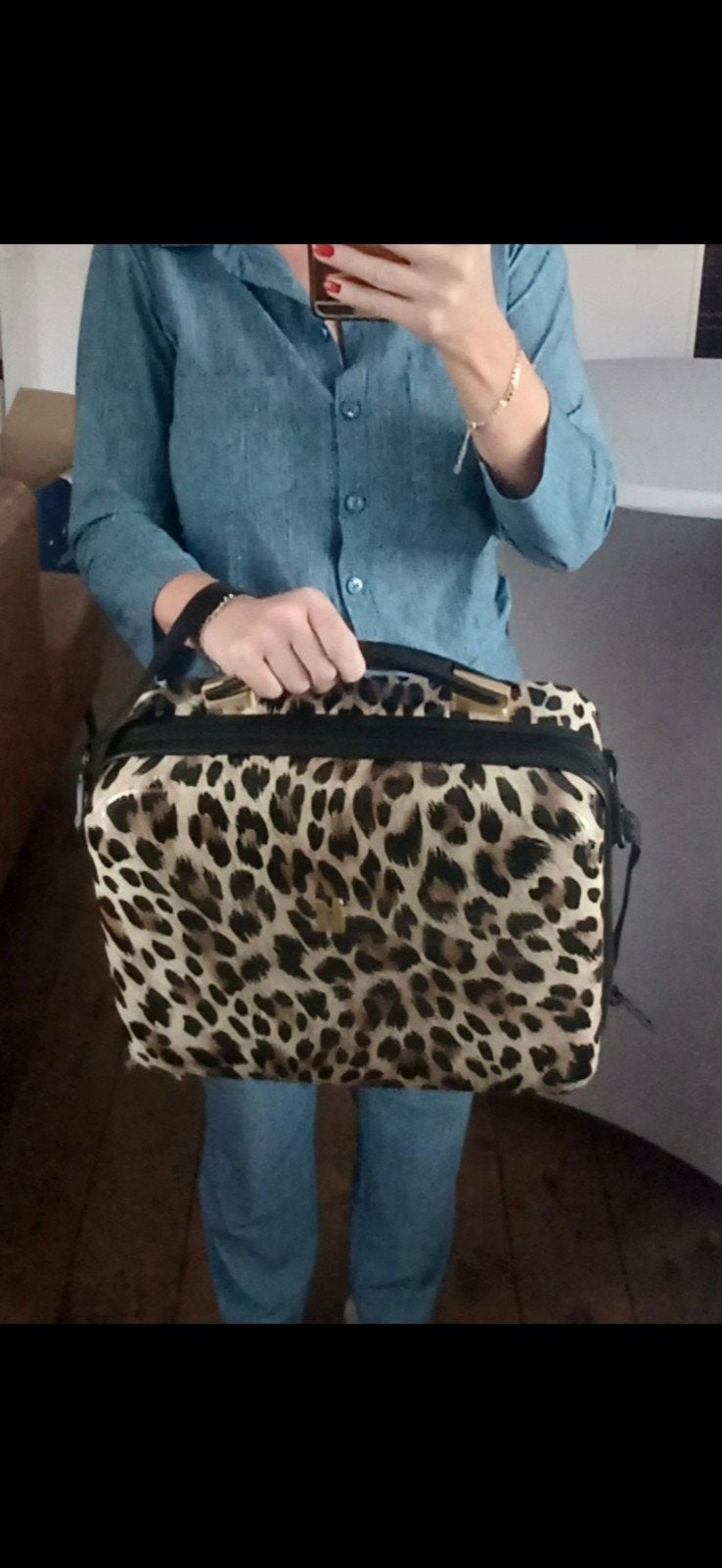 Mini Koffer/tas hardcase panter, Ophalen of Verzenden, Hard kunststof, Minder dan 50 cm, Minder dan 35 cm