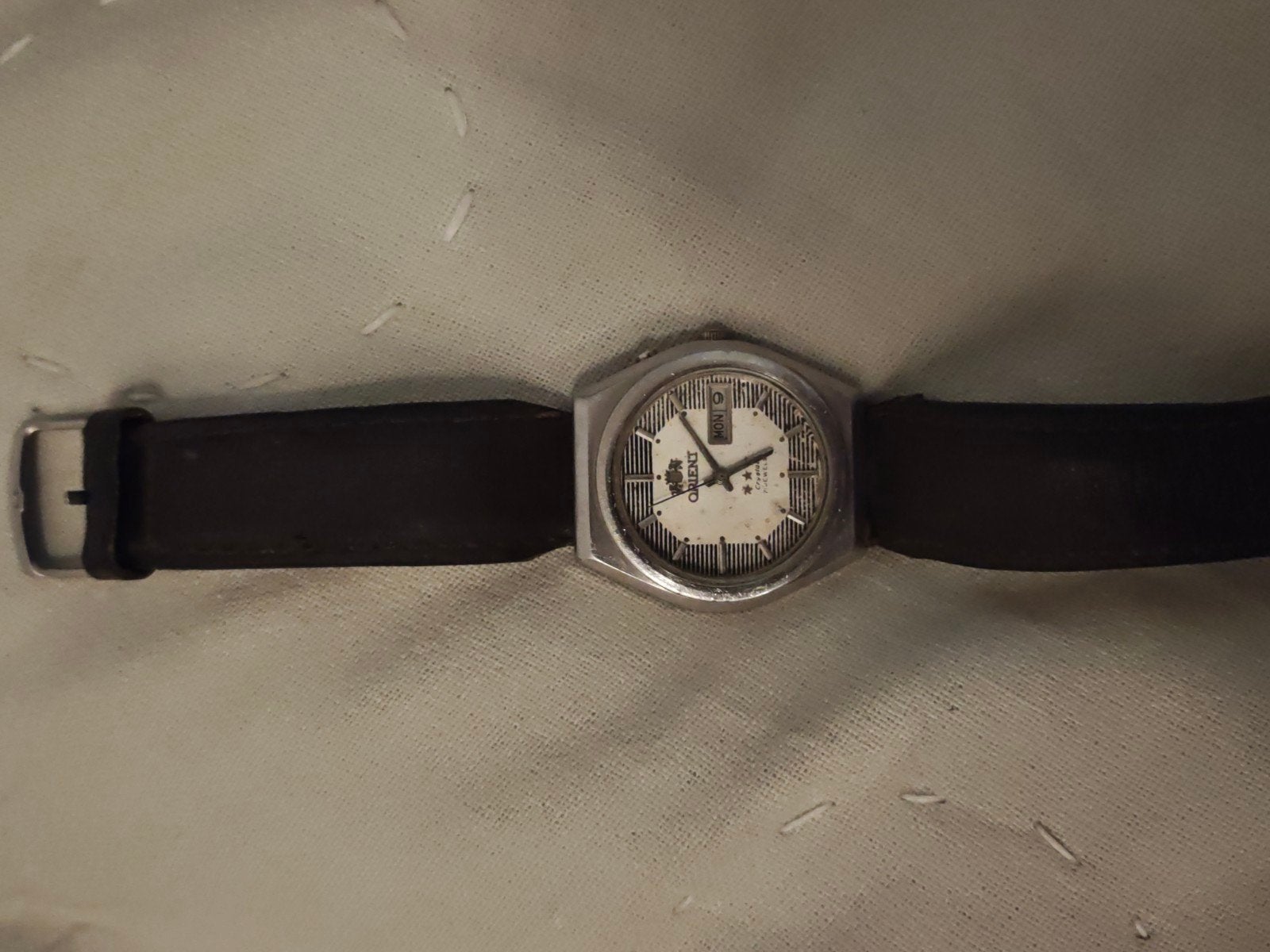 Vintage automaat Orient horloge, Overige merken, Staal, Met bandje, Polshorloge