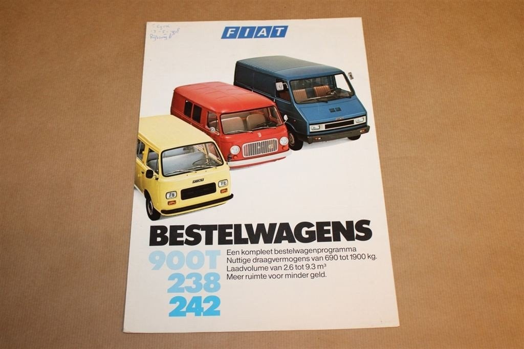 Zeldzame brochure - Fiat Bestelwagens - 1978, Ophalen of Verzenden, Zo goed als nieuw, Overige merken