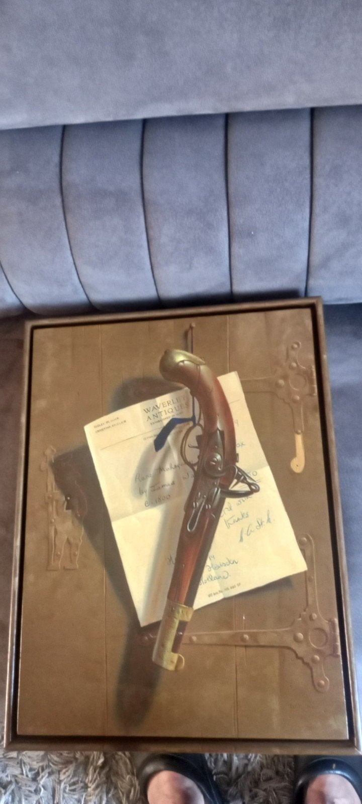 Fijnschilderij Henri Bol '89 - Oud Wapen op Houten Paneel, Ophalen