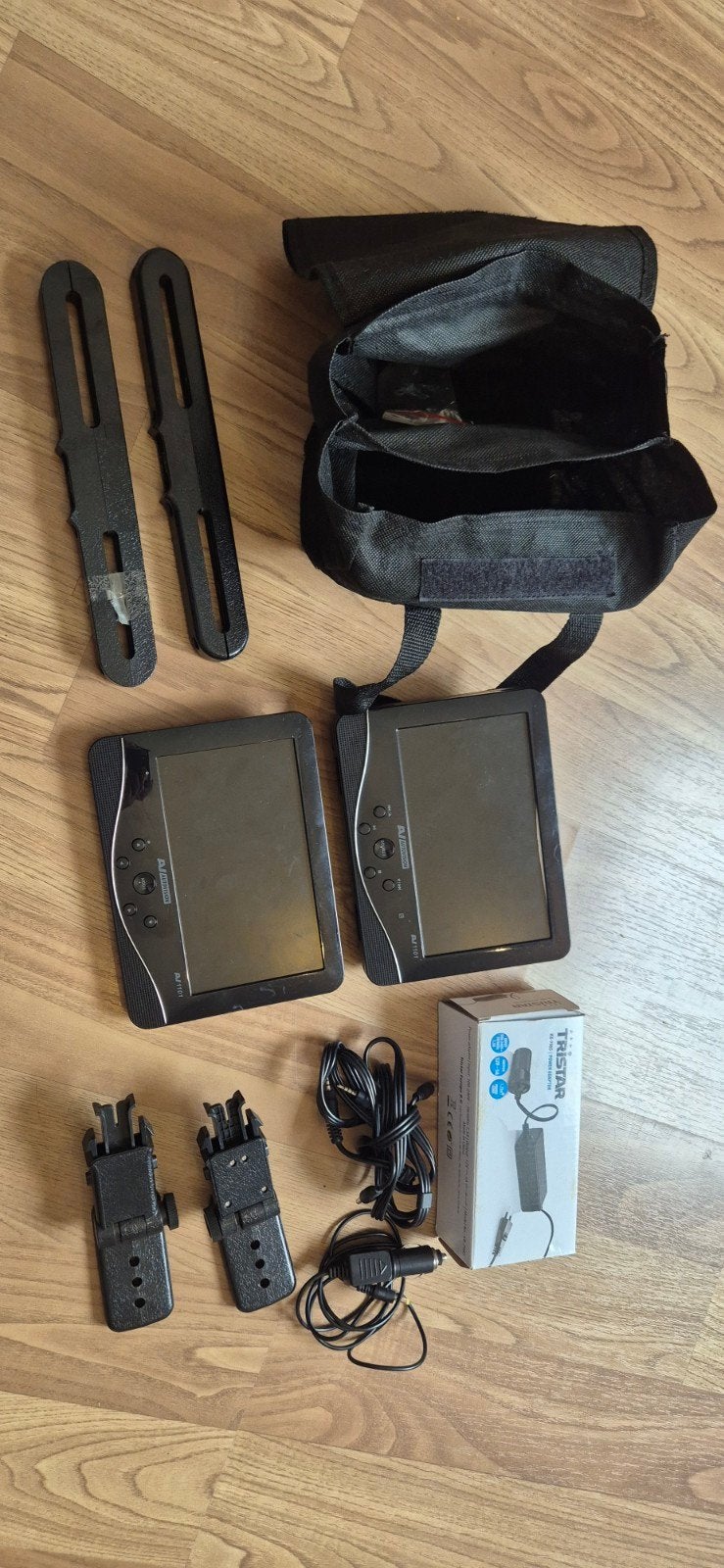 Autovision AV 1101 Draagbare DVD-speler set met 2 schermen, Gebruikt, Draagbaar, Ophalen of Verzenden, Overige merken
