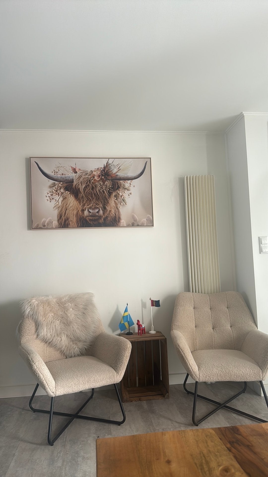 2 grote loungestoelen van beige teddy stof, Ophalen, Zo goed als nieuw, Stof