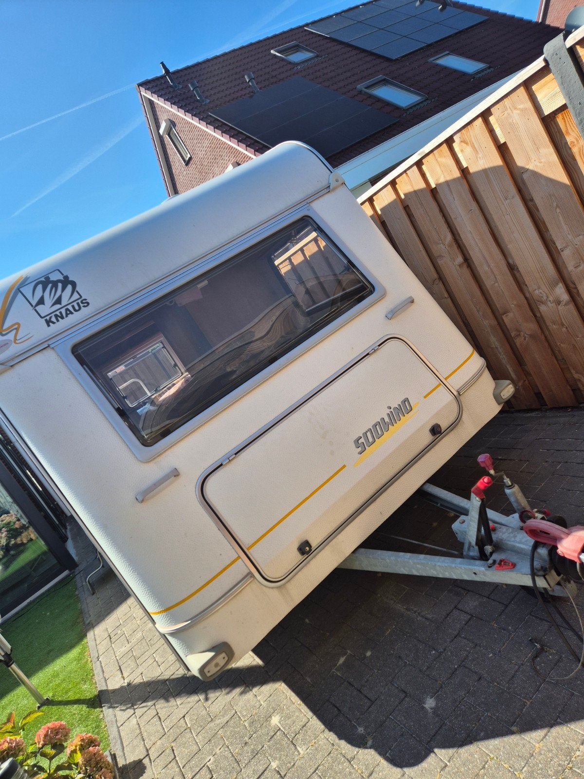 Zeer nette Knaus Sudwind as good as gold, Caravans en Kamperen, Caravans, Luifel, Treinzit, Particulier, 5 tot 6 meter