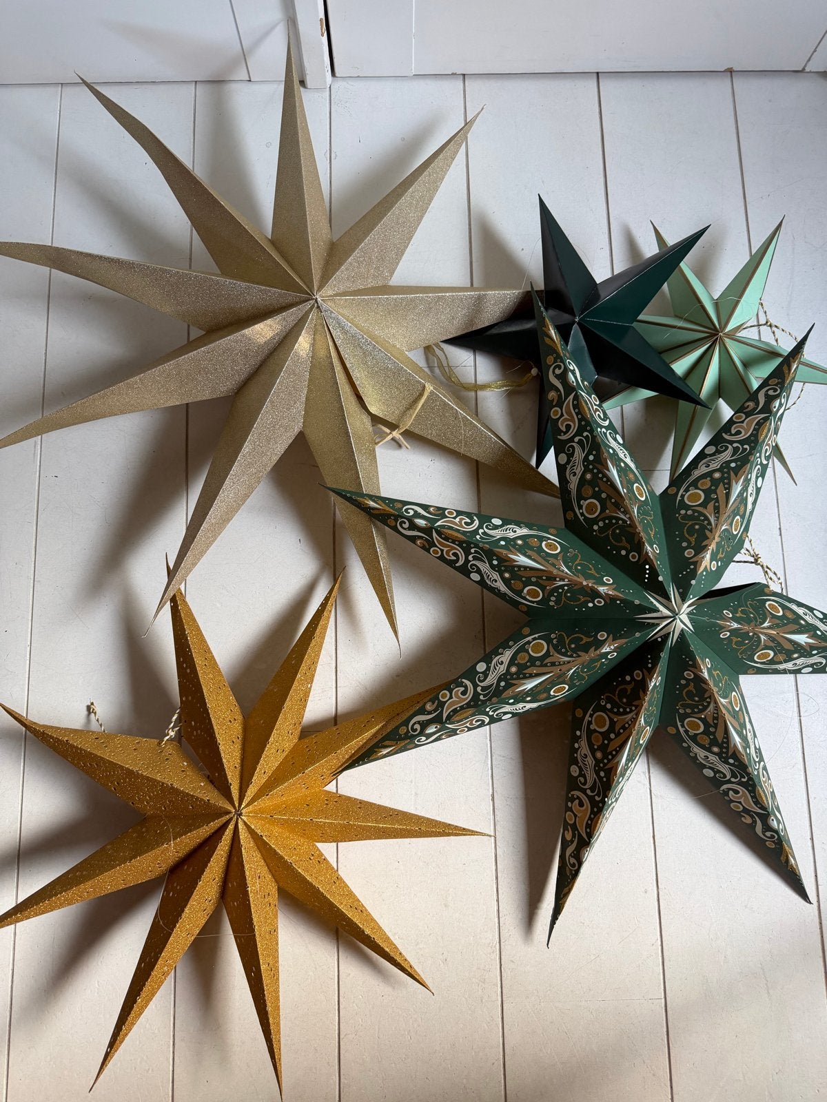 Set van papieren sterren Deco KERST, Diversen, Ophalen, Gebruikt