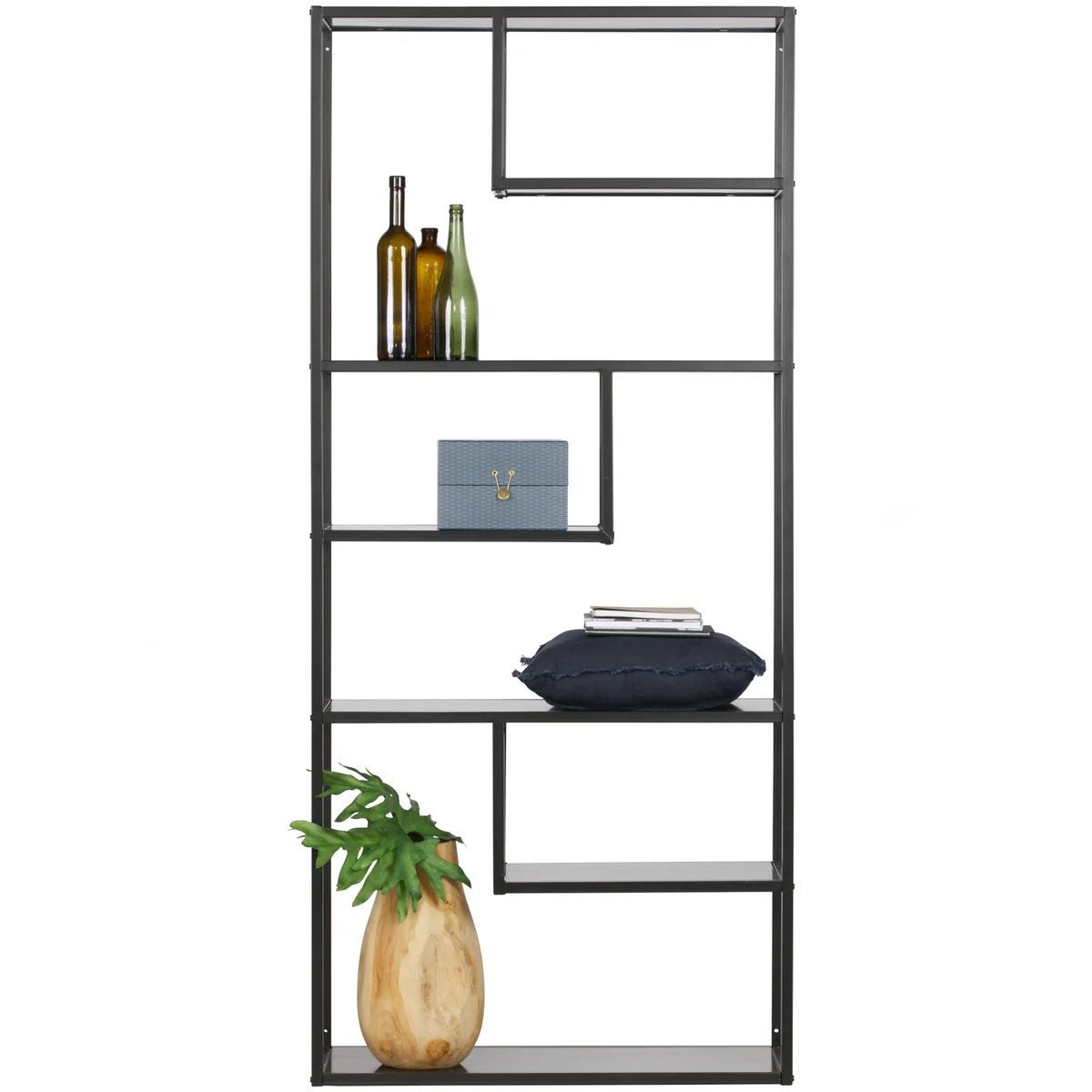 WOOOD Teun vakkenkast zwart, Huis en Inrichting, Ophalen, Met plank(en), Gebruikt, 50 tot 100 cm