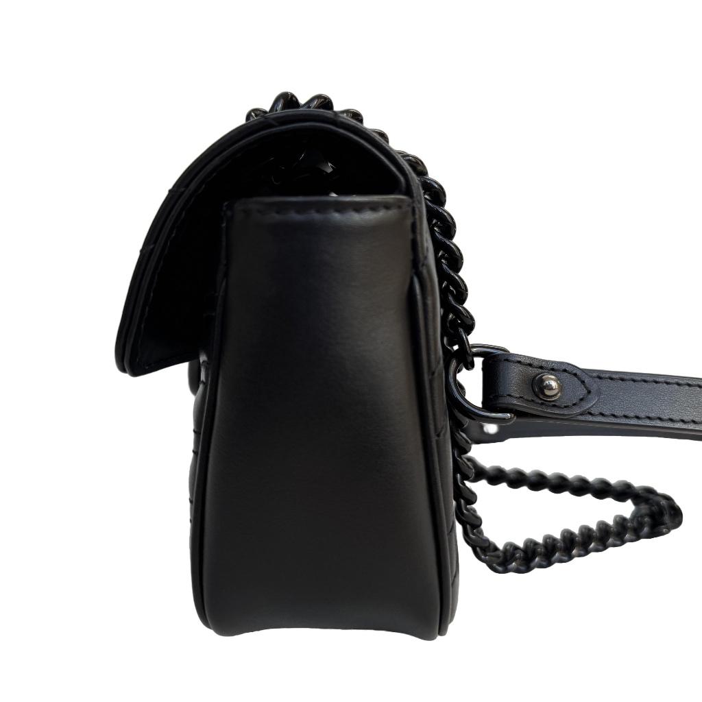 Gucci marmont matelasse mini small zwart so black tas image 4