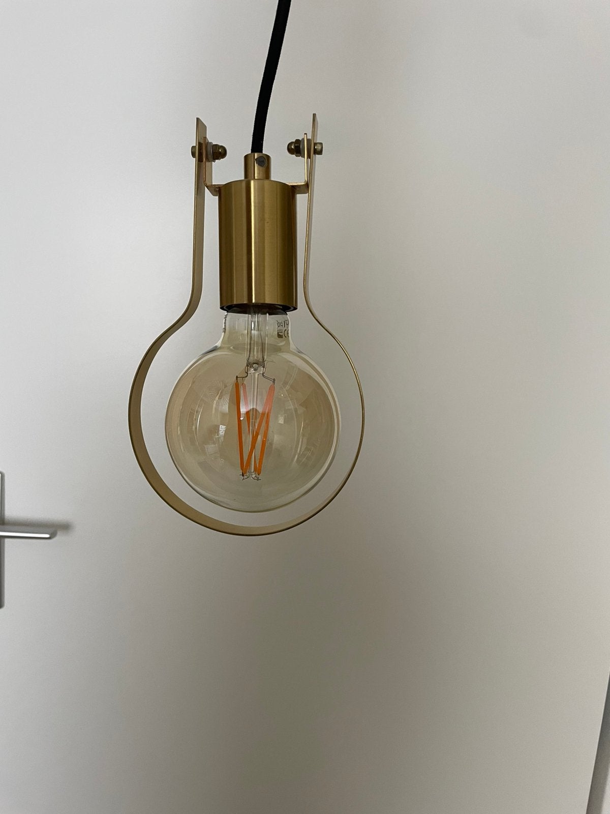 Hang / staande lamp goudkleurig, Ophalen, Zo goed als nieuw
