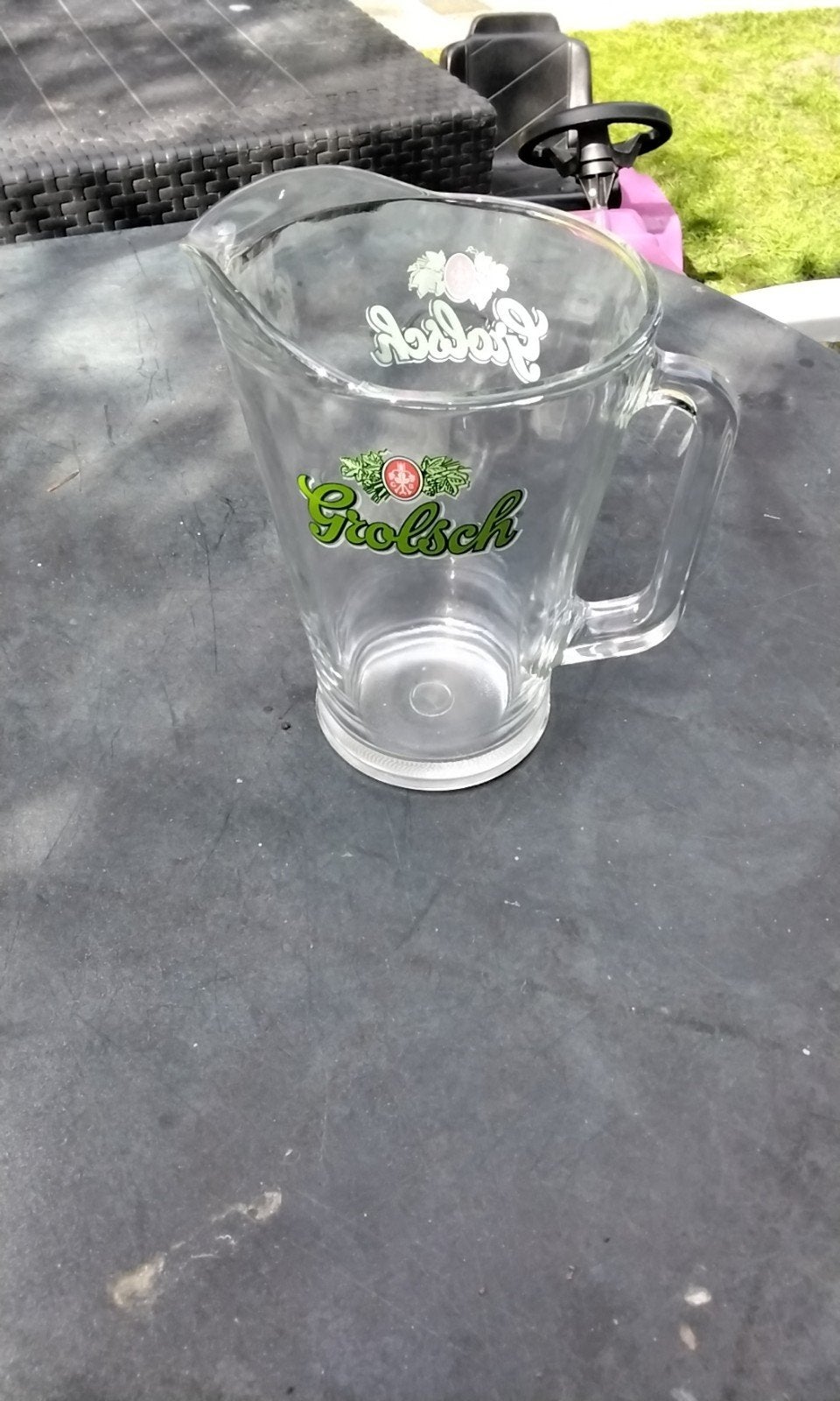 Grolsch Glazen Bierkan - Vintage Design € 10, Antiek en Kunst, Ophalen of Verzenden