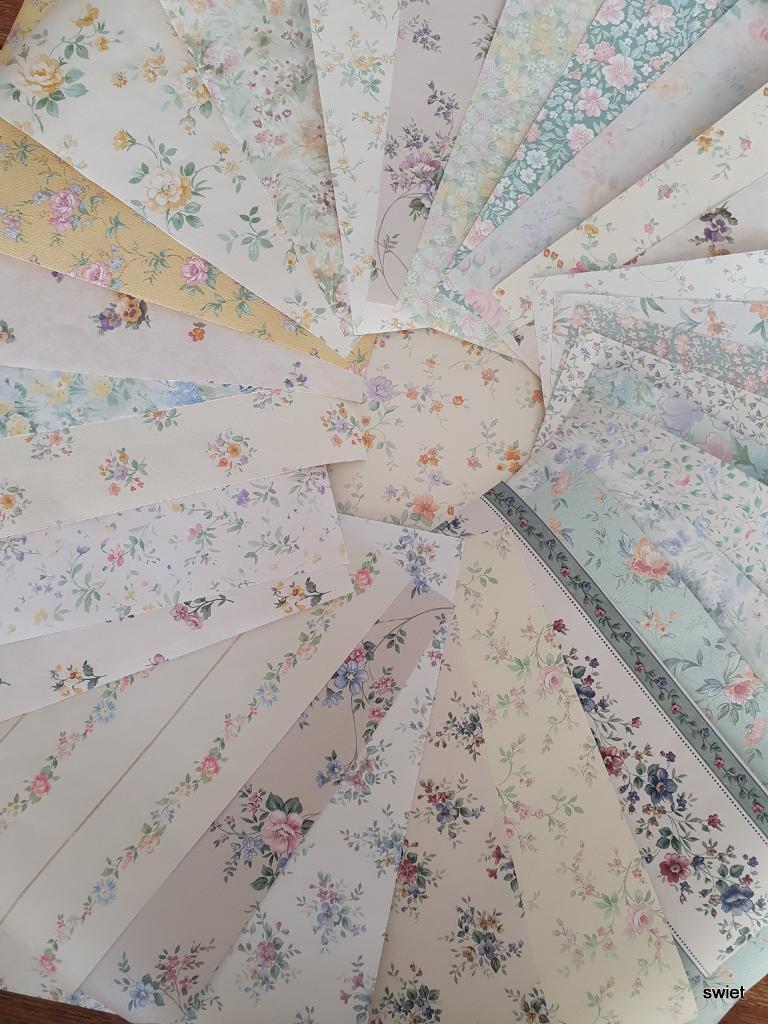 13298 DIY scrapbook papier vintage behang retro swiet, Verzenden, Minder dan 10 m²