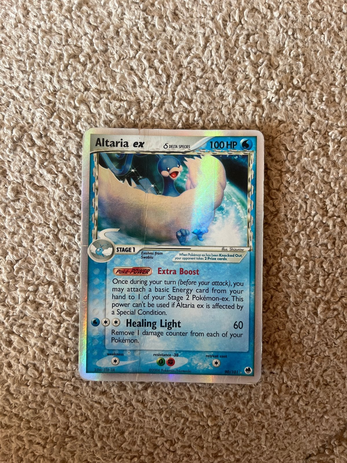 Altaria ex Delta Species Pokémon Kaart (80/101), Hobby en Vrije tijd, Verzamelkaartspellen | Pokémon, Ophalen of Verzenden, Gebruikt