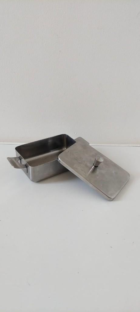 Vintage Roestvrij staal (RVS) of inox art deco design, Eu, Overige typen, Eu, Zilver