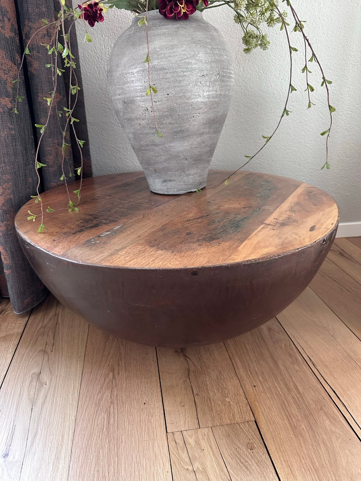 Set van 2 ronde salontafels, 90 cm en 70 cm doorsnee, Huis en Inrichting, Tafels | Salontafels, Ophalen, Gebruikt, Rond, 50 tot 100 cm