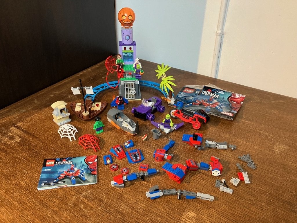 Lot LEGO Spiderman Superhelden Minifigures en Parts, Ophalen of Verzenden, Gebruikt, MOC (eigen creatie), Lego