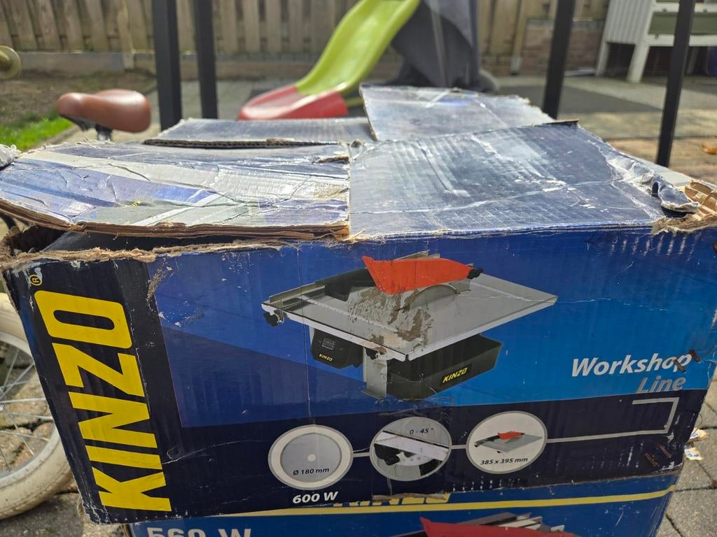 Kinzo 600W zaagmachine, Ophalen, 1200 watt of meer, Afkortzaag, 30 tot 70 mm