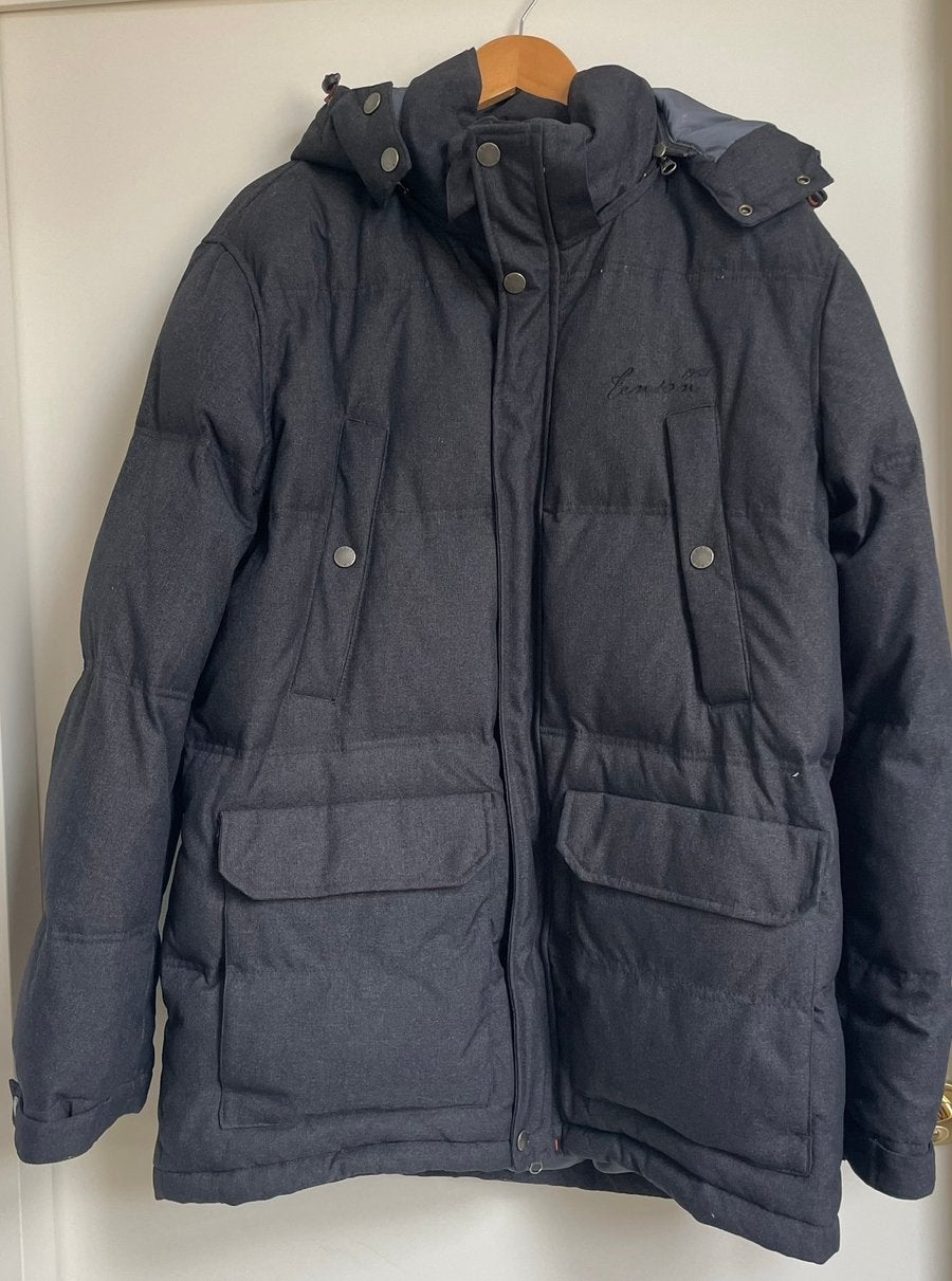Tenson winterjas / skijas van dons - maat XL, Ophalen of Verzenden, Zo goed als nieuw, Maat 56/58 (XL), Grijs
