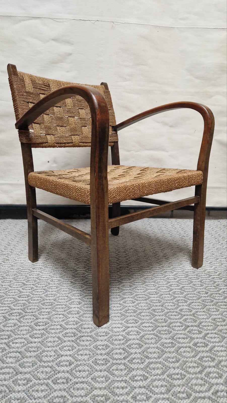 vintage rope chair, Ophalen, Huis en Inrichting