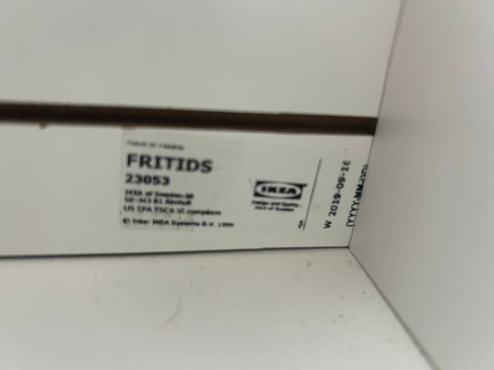 IKEA FRITIDS Ladekast met 3 laden - Wit, Ophalen, Kunststof, Gebruikt, 50 tot 100 cm