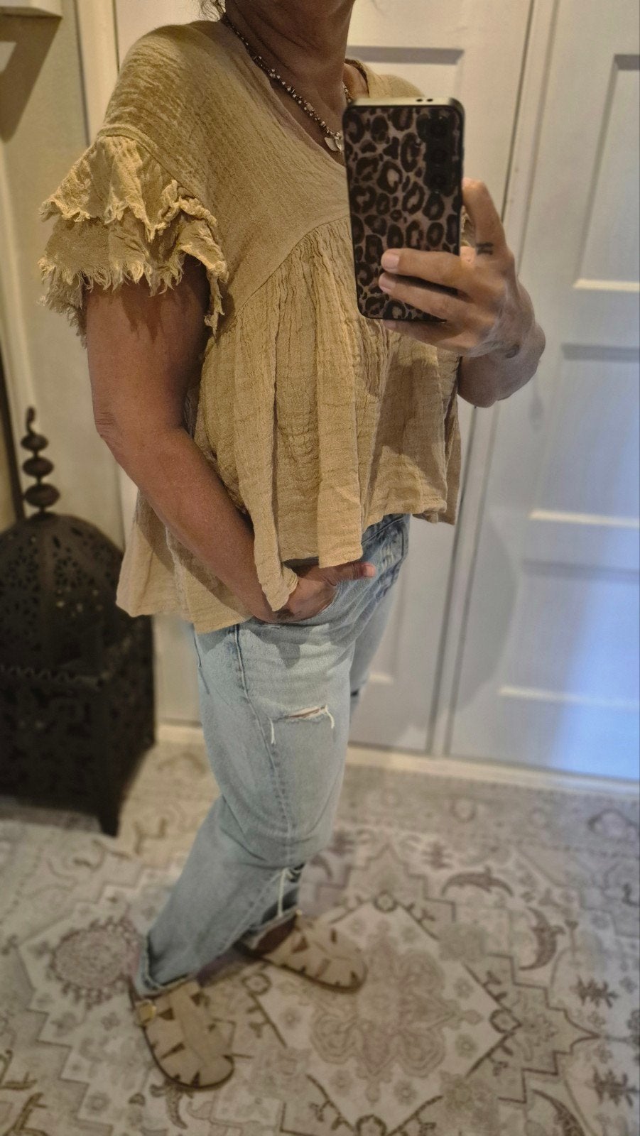 IBZMODE Ibiza Boho Tuniekje Nieuw Camel One Size, Maat 38/40 (M), Bruin, Nieuw, Ophalen of Verzenden