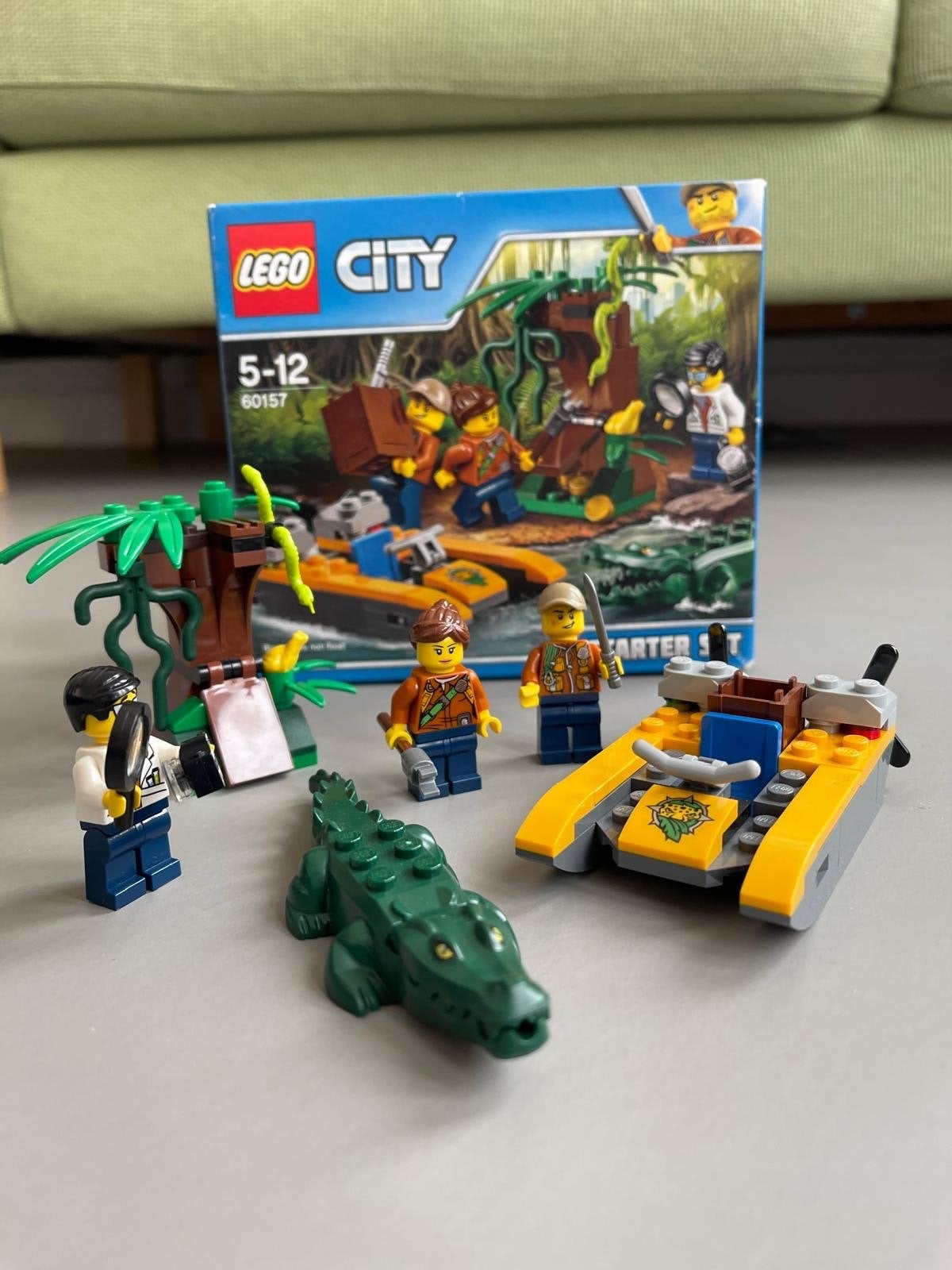 LEGO City 60157 Jungle Starter Set met Krokodil, City, Lego, Ophalen of Verzenden, Zo goed als nieuw