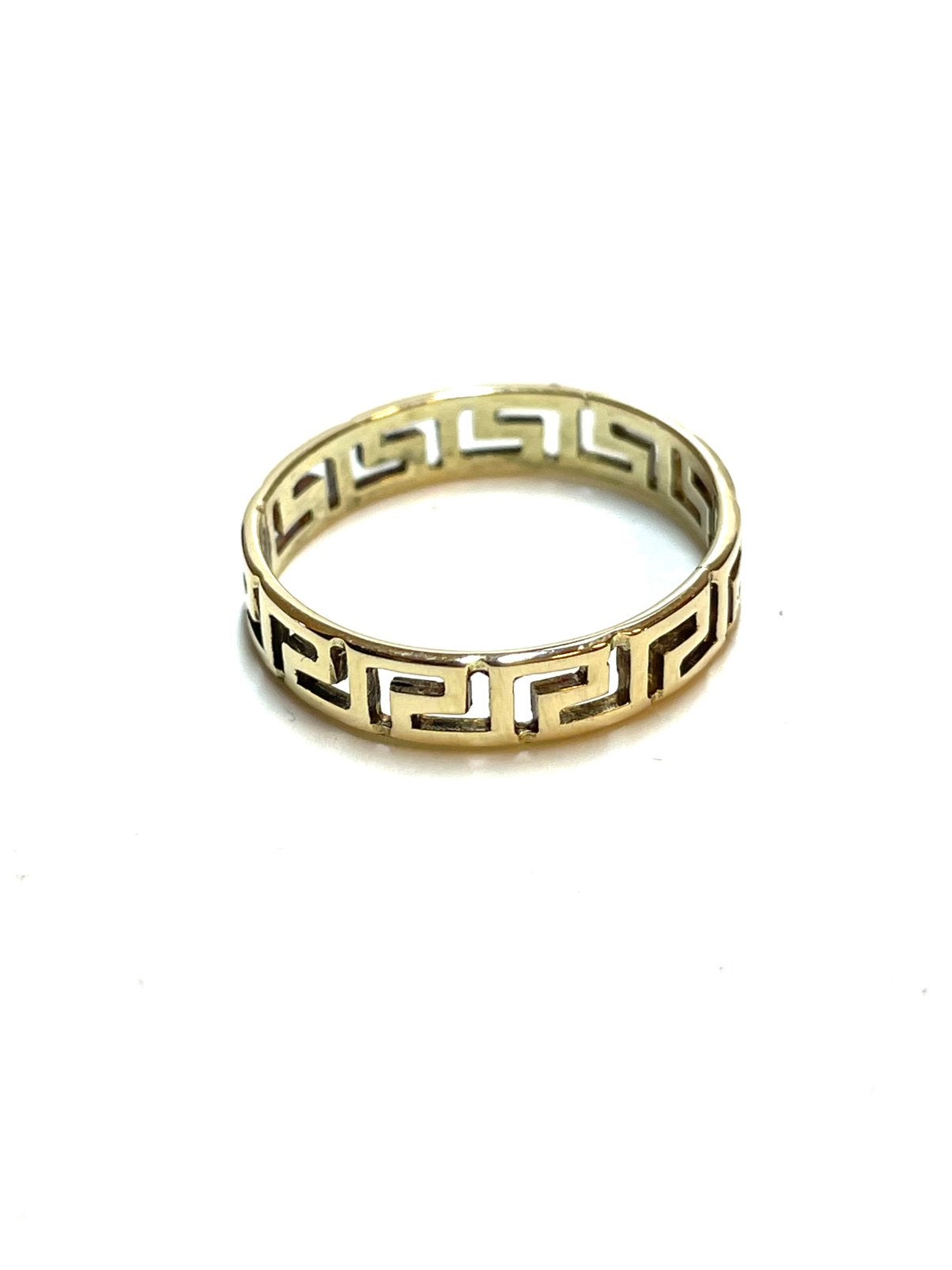 14k gouden meander ring, 18 tot 19, -, -, Ophalen of Verzenden