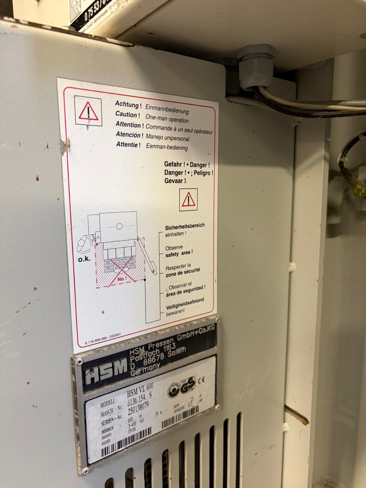 HSM VL 600 Balenpers Machine | WERKEND | Plastic/Karton, Ophalen of Verzenden, Gebruikt