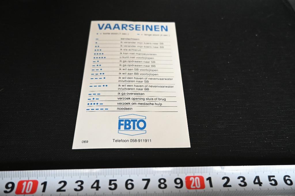 sticker FBTO VAARSEINEN, Ophalen, Zo goed als nieuw