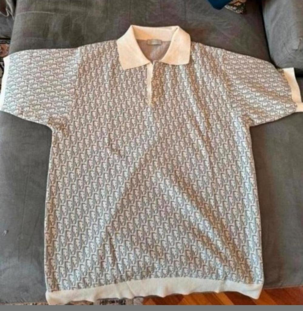 Dior obligue polo gucci louis vuitton maat xl origineel, Christian Dior, Beige, Maat 56/58 (XL), Ophalen of Verzenden