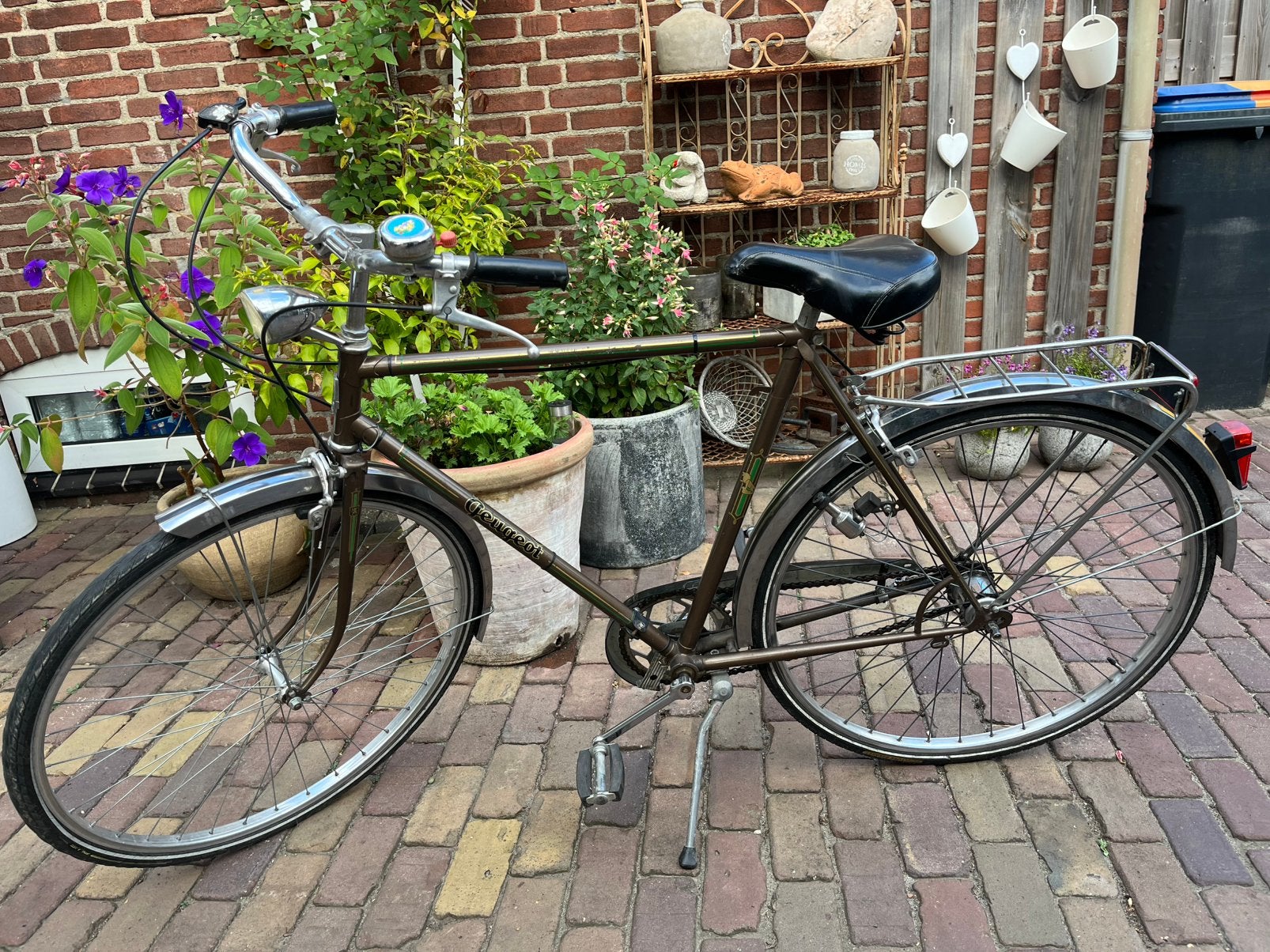 Peugeot herenfiets, Gebruikt, Velgrem, Versnellingen, 57 tot 61 cm