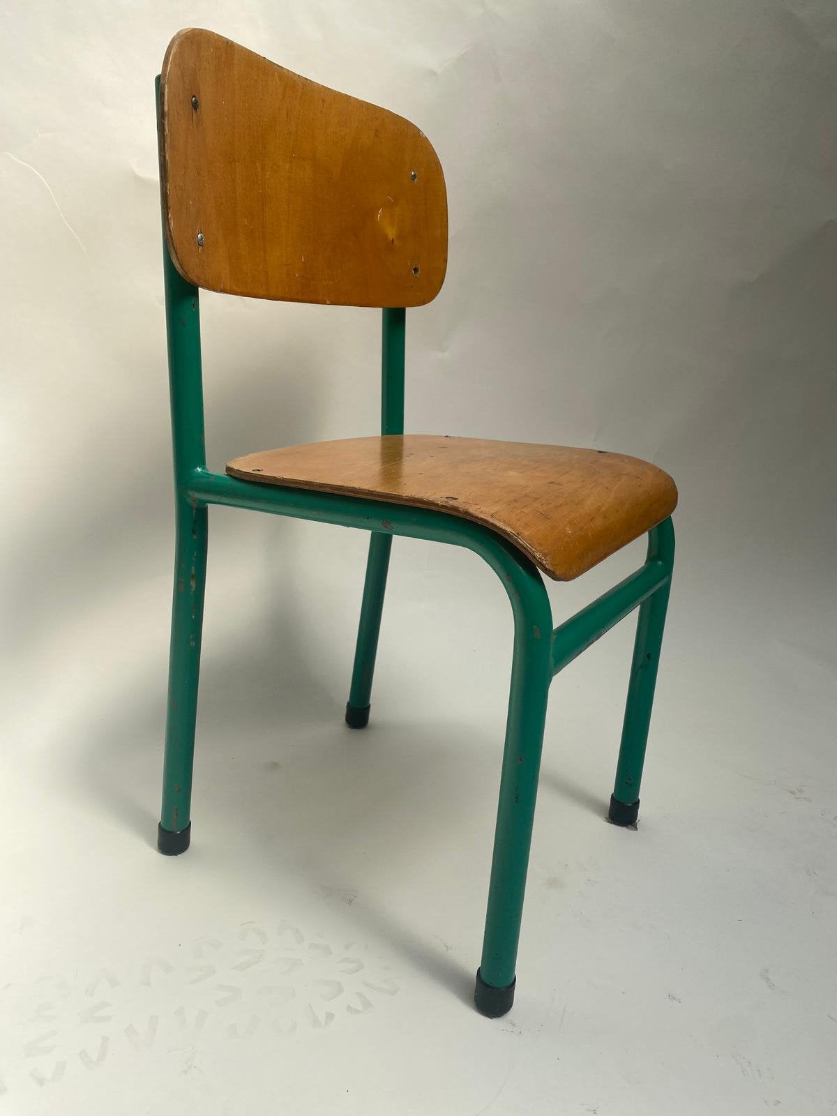 Kinder schoolstoeltje oud vintage retro, Ophalen, Zo goed als nieuw, Stoel(en)