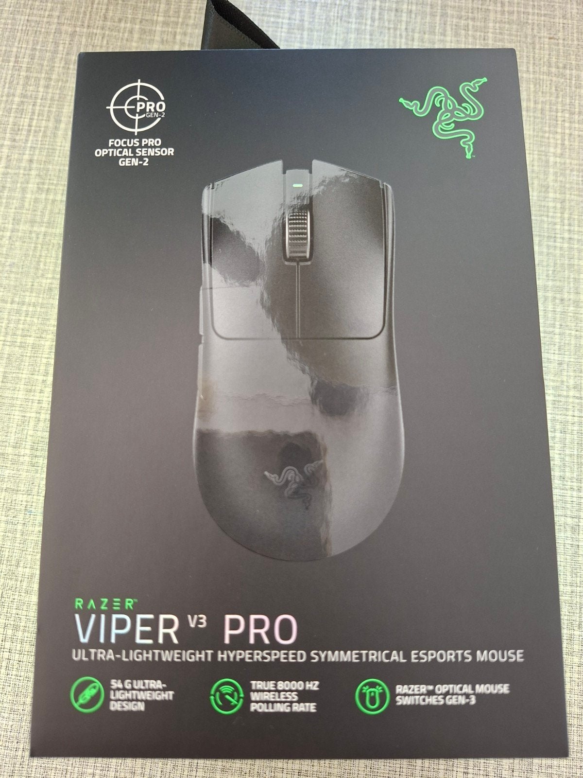 Razer Viper V3 Pro, inclusief kabel bungee en razer muismat, Computers en Software, Muizen, Rechtshandig, Muis, Gaming muis, Ophalen of Verzenden