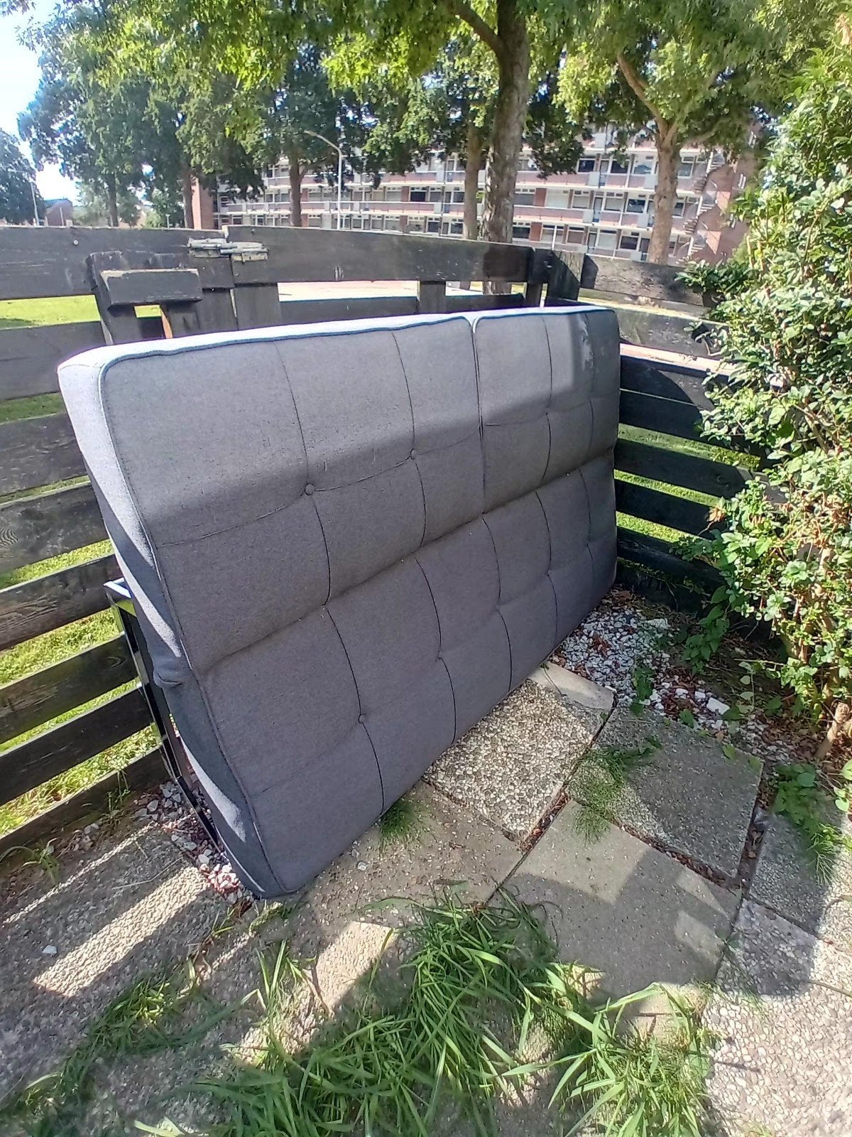 Slaapbank gratis, Huis en Inrichting, Slaapkamer | Bedden, Ophalen, Gebruikt, Tweepersoons, Hout