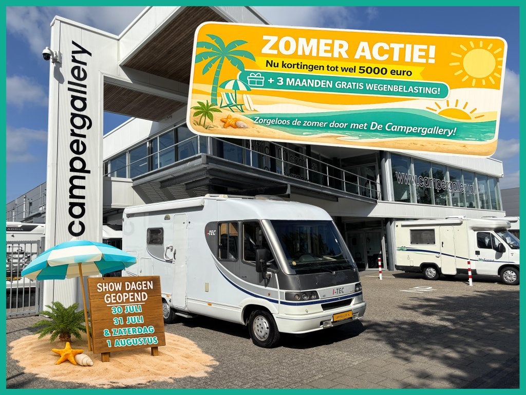 TEC ROTEC HEFBED + RONDZIT AIRCO LPG FIAMMA SLOTEN, Caravans en Kamperen, T.E.C., Fiat, 6 tot 7 meter, Bedrijf