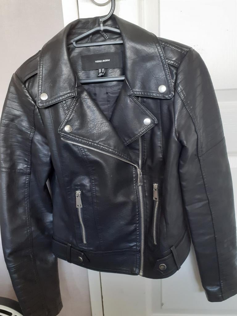 Leren jasje, jack, Kleding | Dames, Ophalen of Verzenden, Zo goed als nieuw, Maat 34 (XS) of kleiner, Zwart