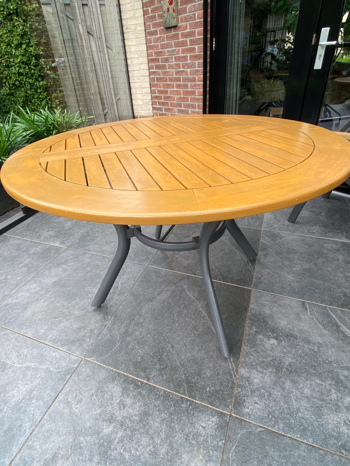 Tuintafel, Ophalen, Gebruikt, Rond, Aluminium