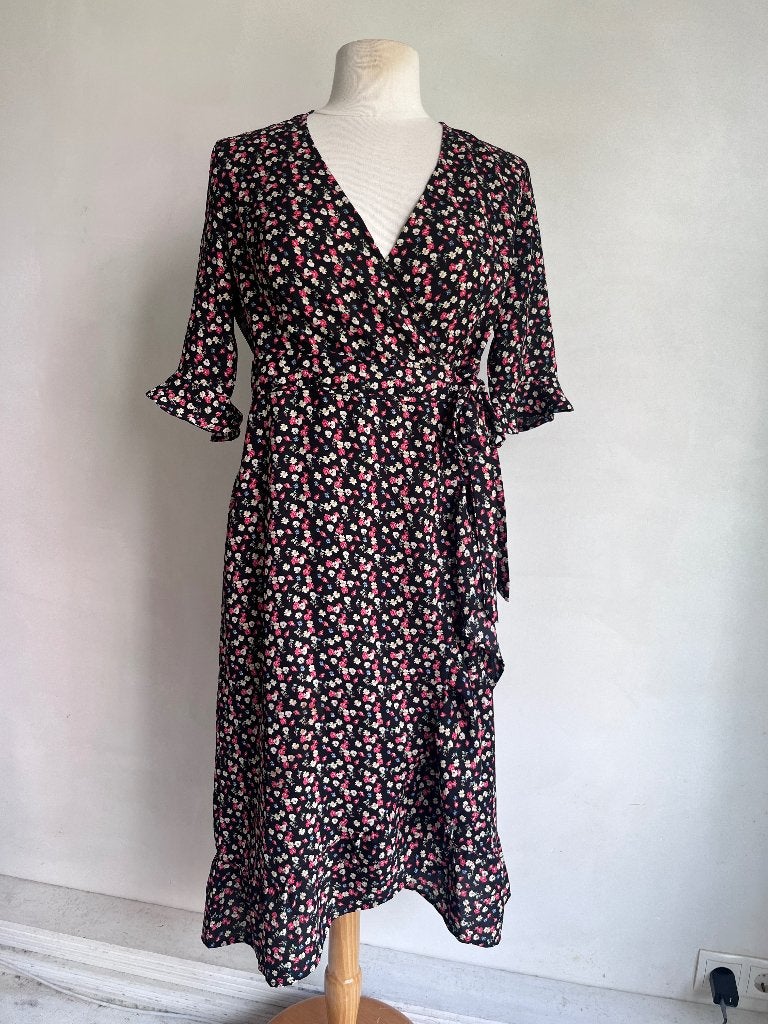 co'couture jurk maat s zwart met bloemen, Verzenden, Zwart, Co'couture, Zo goed als nieuw