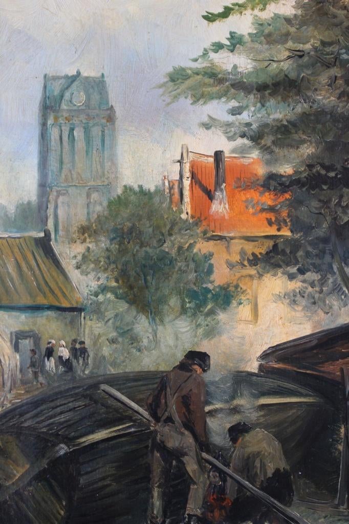 Gesigneerd, H. Poeder, fraaie kleurige olieverf op doek., Verzenden