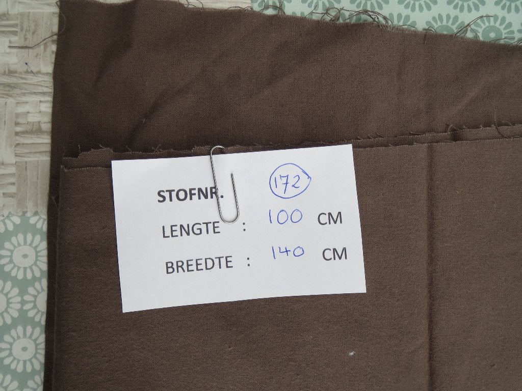 Lap stof bruin voor o.a. het maken van een rok, Bruin, 120 cm of meer, Nieuw, Ophalen of Verzenden