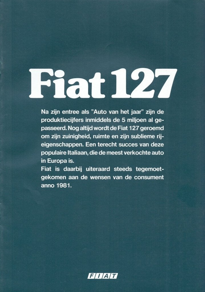 Folder Fiat 127 (1981), Verzenden, Gelezen, Overige merken