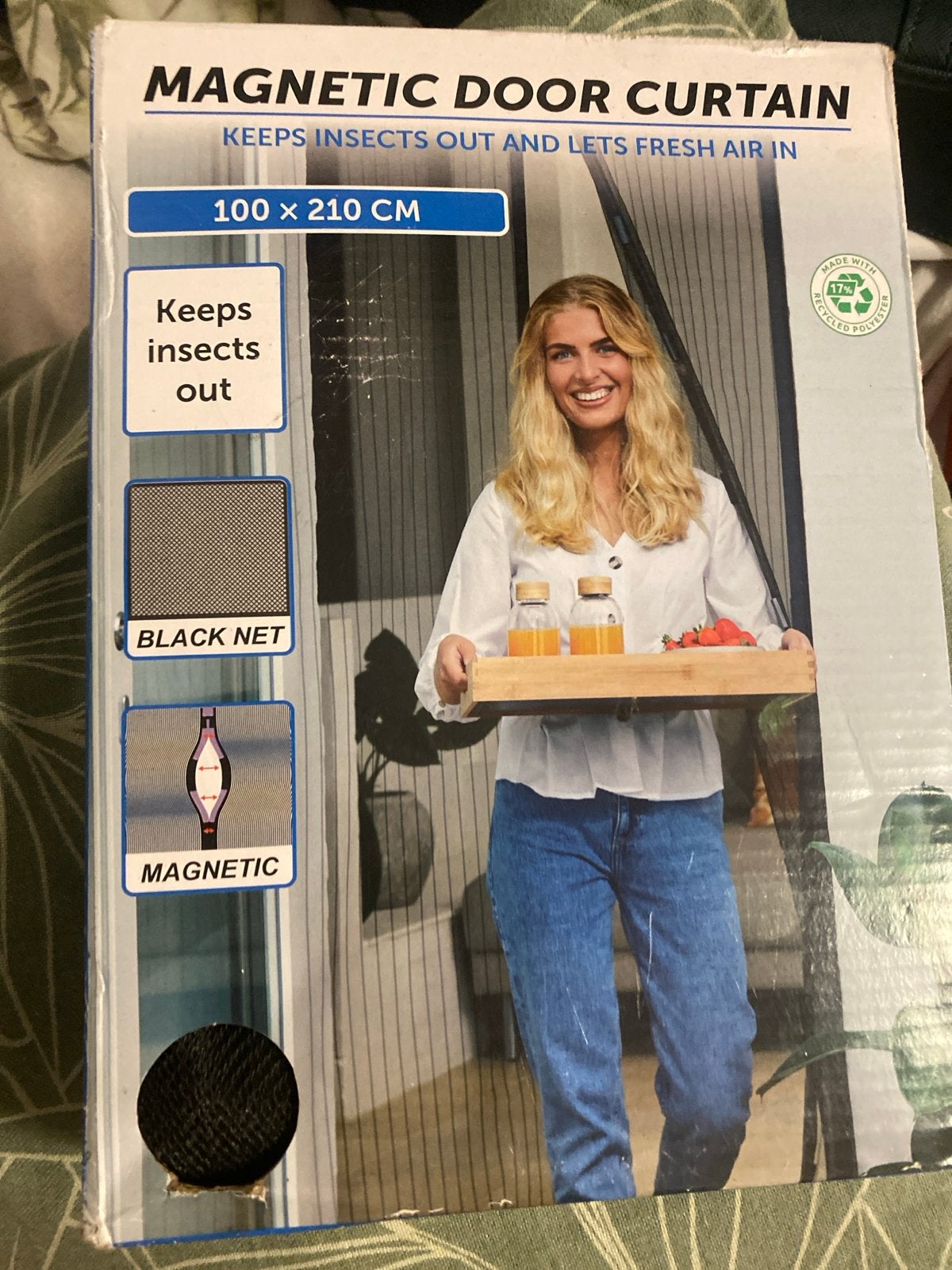Nieuwe Magnetische Hordeur - 100x210 cm - Zwart Net, 80 tot 100 cm, Hordeur, Nieuw, Ophalen of Verzenden