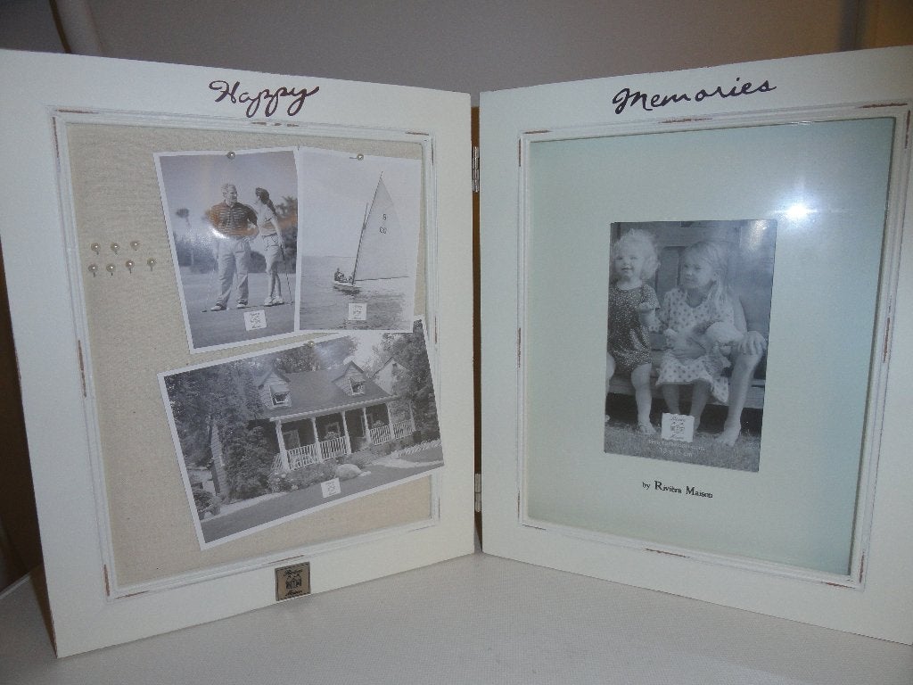 Photo frame Happy Memories Riviera Maison - nieuw, Nieuw, Ophalen of Verzenden, Fotolijst, Wit