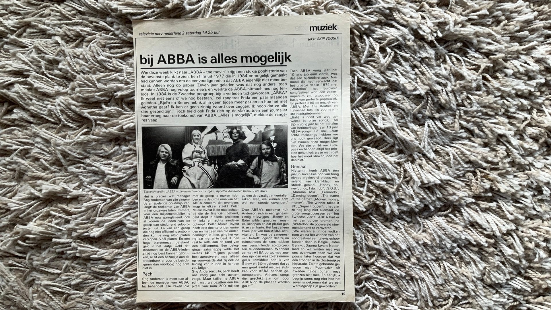 ABBA Artikel Uit De NCRV Gids, Verzamelen, Ophalen of Verzenden, Zo goed als nieuw
