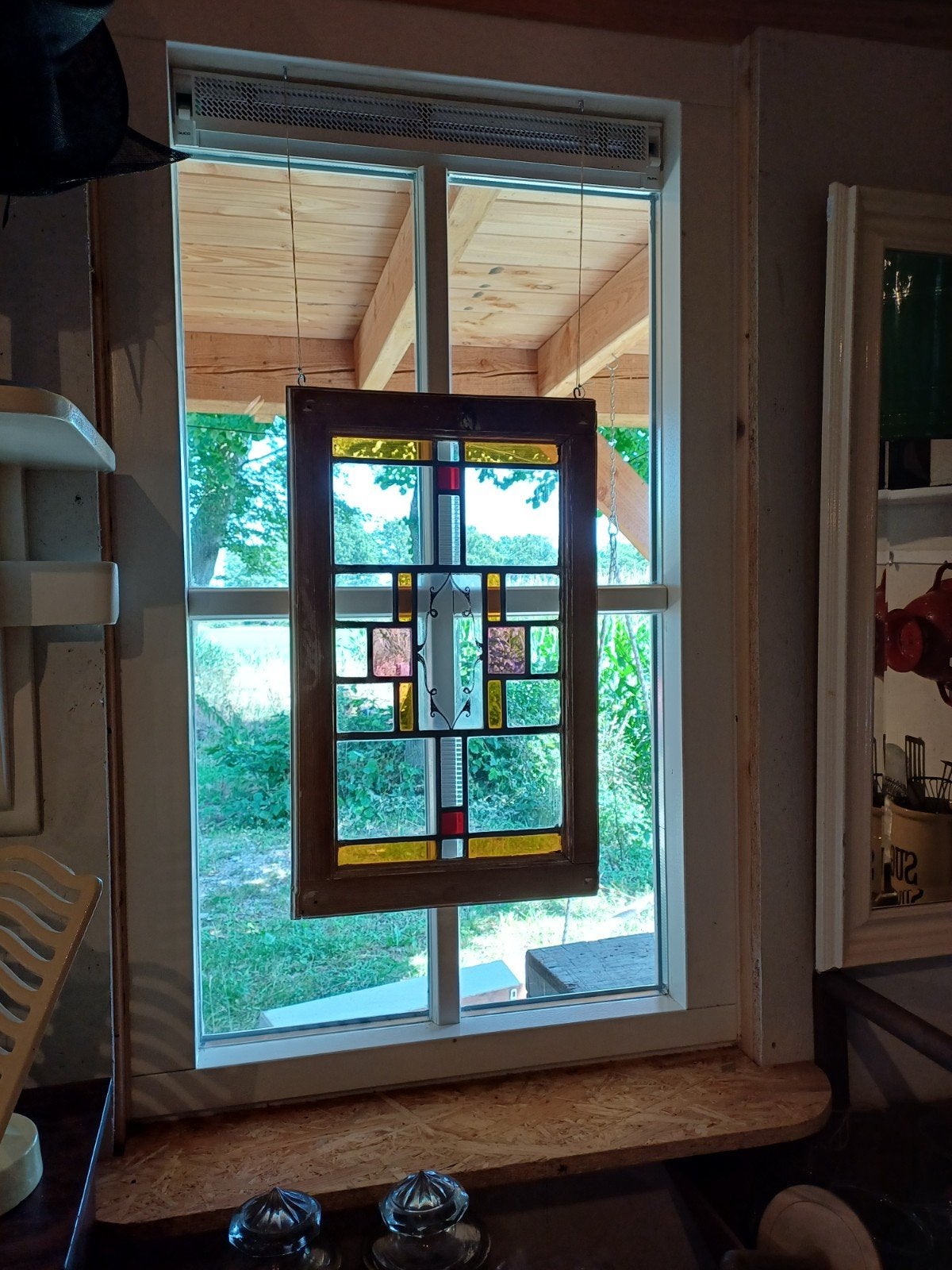 Glas in Lood Raam, Ophalen