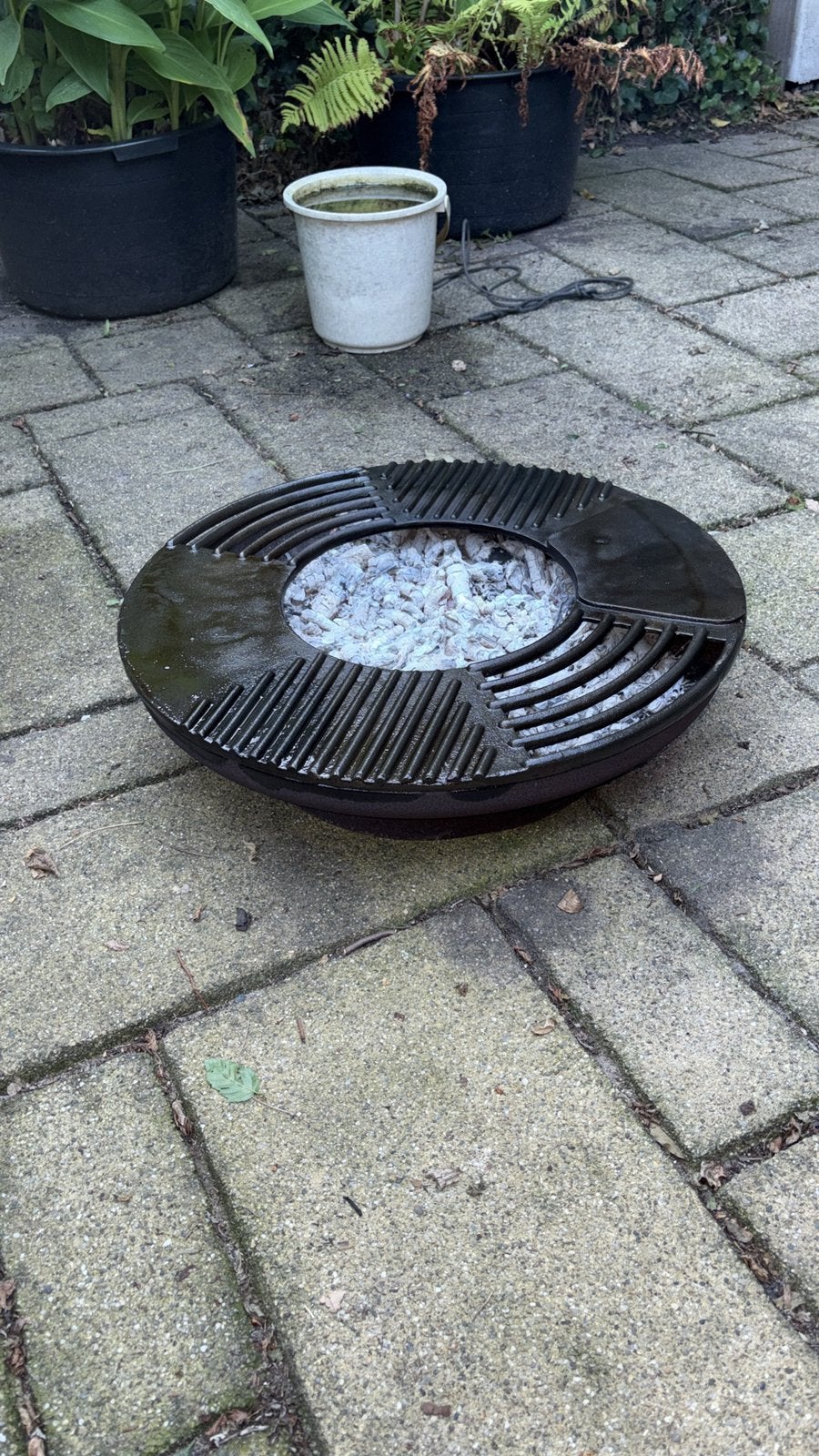 Vuurschaal met vuurplaat, Tuin en Terras, Ophalen, Gebruikt