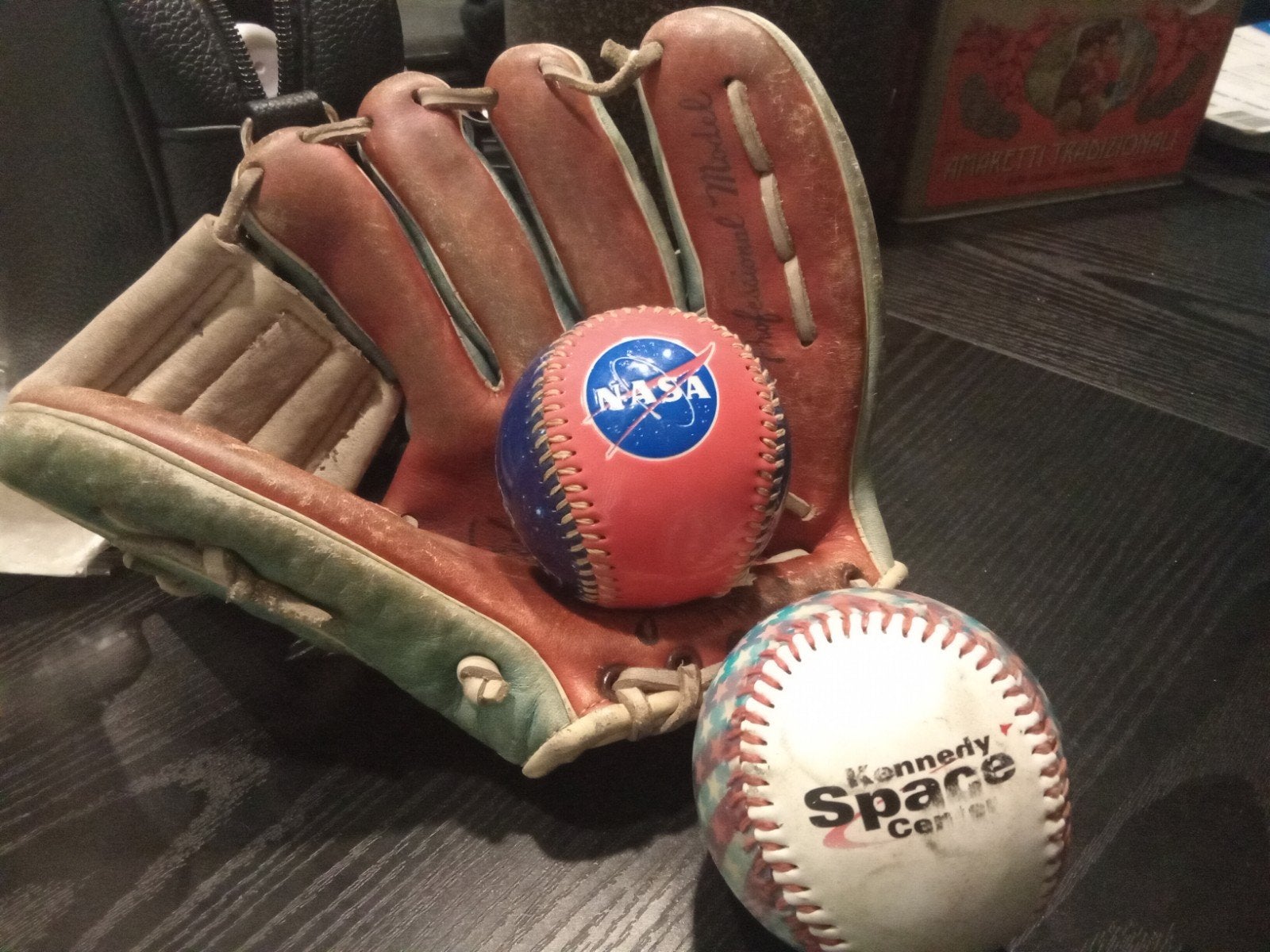 set honkbal handschoen met 2 honkbal ballen, Ophalen, Handschoen