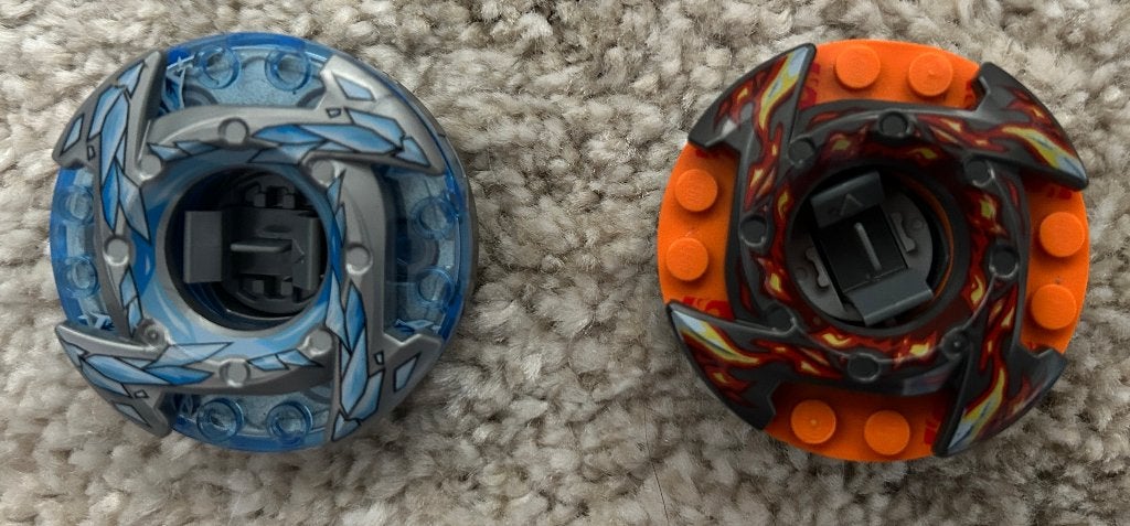 LEGO Ninjago spinner ijs en vuur, Lego, Accessoire, Ophalen of Verzenden, Zo goed als nieuw