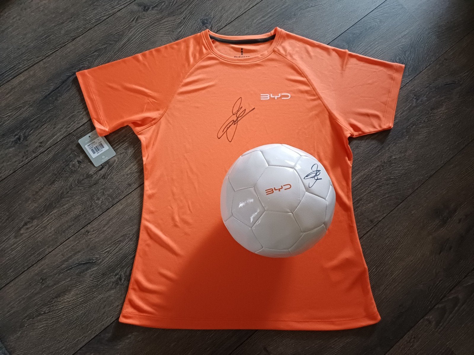 Giovanni van Bronckhorst shirt en bal met handtekening, Ophalen of Verzenden, Nieuw, Feyenoord, Shirt