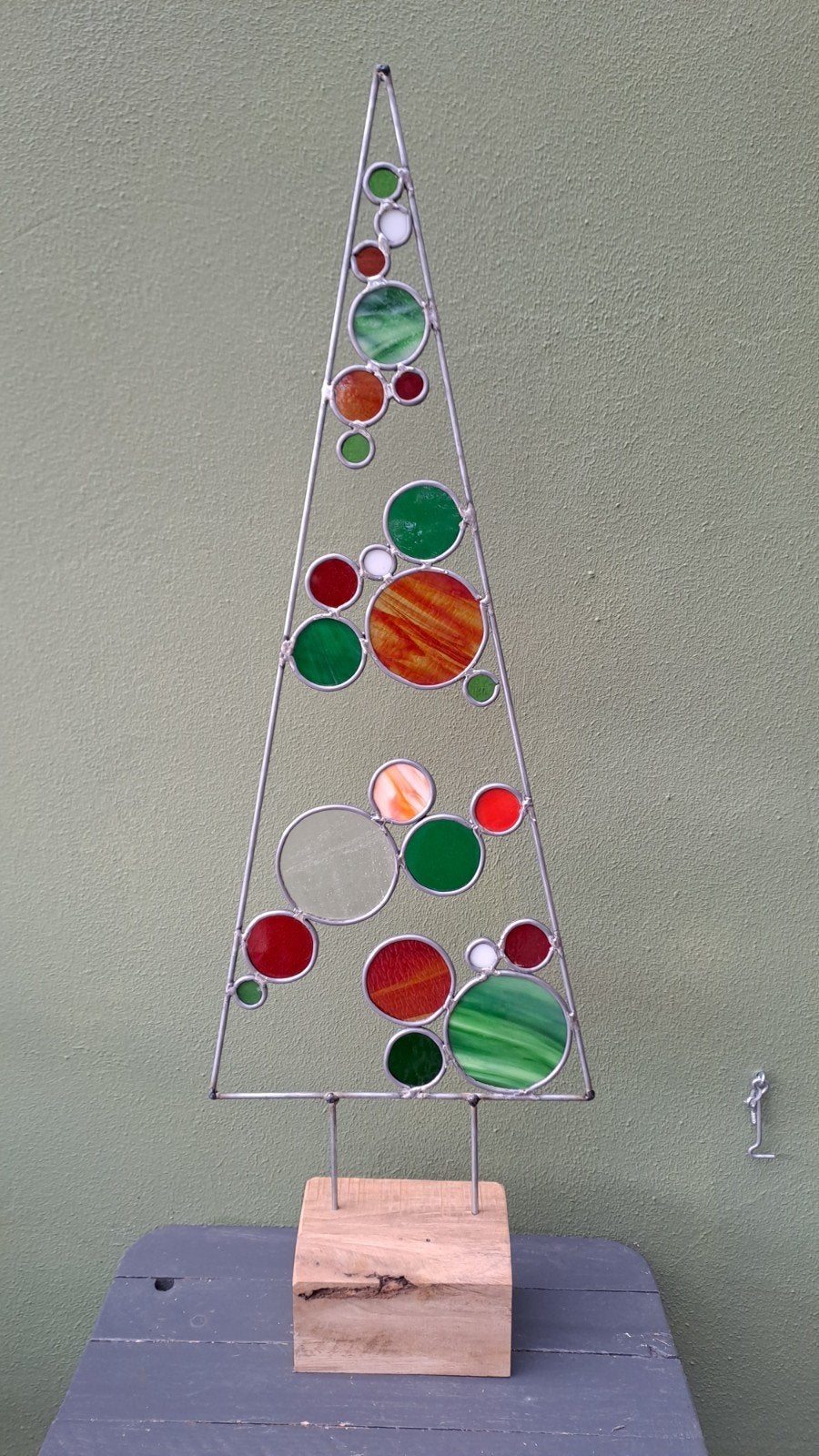 kerstboom handgemaakt glas in lood, Diversen, Ophalen, Zo goed als nieuw, N.v.t, N.v.t