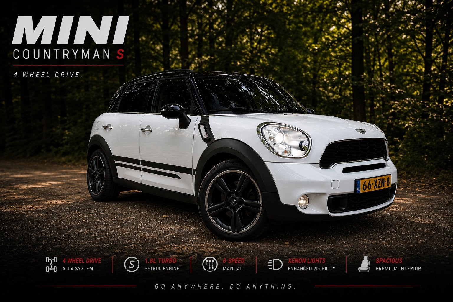 Mini Countryman 1.6 Cooper S All4 2011 Pano Harman Kardon, Auto's, 15 km/l, 4 stoelen, Wit, Leder