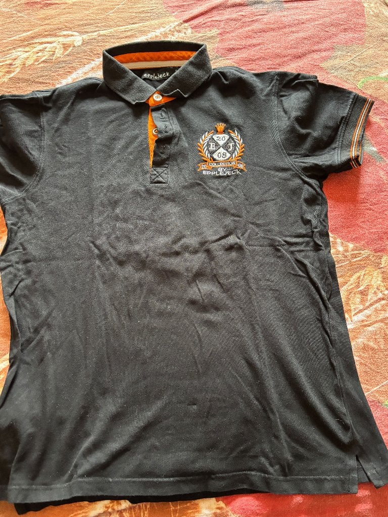 EJ Epplejeck Ruitersport zwarte polo maat M, Dieren en Toebehoren, Paardrijkleding, Dressuur, Kinderen, Ophalen of Verzenden, Zwart
