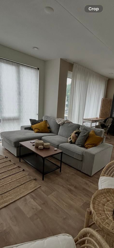 Grijze hoekbank met chaise longue, Minder dan 20 m²